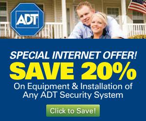 Save 20% on Equipment and Installation of any ADT Security System